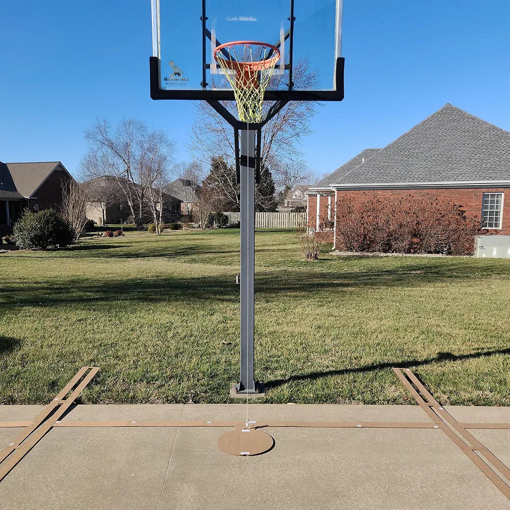 Murray Sporting Goods Full/Half Court Basketball Court Marking Kit for Driveway, Asphalt or Concrete| Court Marking Stencil Kit for Backyard Basketball Court